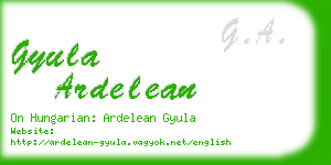 gyula ardelean business card